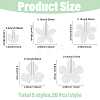 100Pcs 5 Styles Transparent Acrylic Bead Caps OACR-YW0004-59-2
