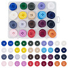 80Pcs 20 Colors 4-Hole Resin Buttons BUTT-TA0001-29A-1