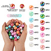 120Pcs 15 Colors UV Plating Rainbow Iridescent Acrylic Beads PACR-TA0001-06-12