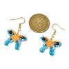 Synthetic Blue Goldstone & Natural Apatite Dangle Earrings EJEW-MZ00318-01-3