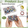 80Pcs Polymer Clay Rhinestone European Large Hole Beads with Silver Color Plated Brass Cores FPDL-LT0001-02F-2