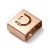 Ion Plating(IP) 304 Stainless Steel Square Slide Charms STAS-L132-01D-RG-2
