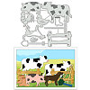 Farm Theme Carbon Steel Cutting Dies Stencils DIY-WH0309-1907-1