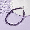 Natural Amethyst Chip Beaded Necklace NJEW-JN03824-03-2