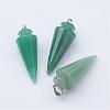 Natural Green Aventurine Pendants G-P236-03-1