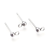 Non-Tarnish 304 Stainless Steel Ear Stud Components STAS-F227-18E-P-1