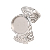 Shell Shape 304 Stainless Steel Cuff Ring Components SA-CBA098D-03P-B-1