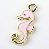 Sea Horse Alloy Enamel Pendants ENAM-Q033-38A-2