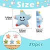 20Pcs Opaque Resin Decoden Cabochons RESI-YW0005-74-3