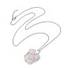 3Pcs 3 Styles 304 Stainless Steel Cable Chain Macrame Pouch Empty Stone Holder Necklace Making NJEW-JN04971-6