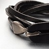 Casual Style Unisex Retro Leather Bracelets BJEW-F087-04-2