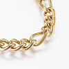 304 Stainless Steel Chain Anklets AJEW-I039-03G-2