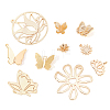 BENECREAT 20Pcs 10 Style Brass Charms KK-BC0002-79-4