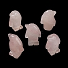 Natural Rose Quartz Carved Healing Penguin Figurines G-B062-08E-2