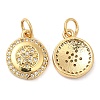 Brass Micro Pave Cubic Zirconia Pendants KK-P236-30G-1