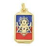 Rack Plating Brass Enamel Pendants KK-Z067-21G-1