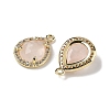 Natural Rose Quartz Faceted Teardrop Pendants G-U028-02G-07-2