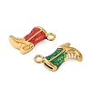 304 Stainless Steel Enamel Pendants STAS-I346-45G-04-2