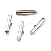 Non-Tarnish 304 Stainless Steel Slide On End Clasp Tubes X-STAS-C044-08B-P-2
