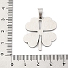 Anti-Tarnish 201 Stainless Steel Pendants STAS-R002-13P-3