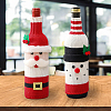 2Pcs 2 Styles Christmas Acrylic Fiber Wine Bottle Sleeve AJEW-CN0005-56-1