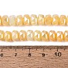 Electroplate Crackle Imitation Jade Glass Beads Strands EGLA-Q135-01A-C07-4