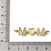Mother's Day Brass Micro Pave Cubic Zirconia Mom Heart Connector Charms LS-KK-Z155-03G-02-3