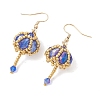 Transparent Electroplate Glass & Seed Glass Beads Dangle Earrings EJEW-MZ00714-5