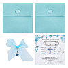 Cross Iron & Plastic Imitation Pearl Kilt Pin Brooches JEWB-NB0001-27-1