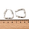 Non-Tarnish 304 Stainless Steel Trapezoid Hoop Earrings for Women EJEW-P202-05P-3