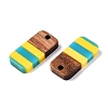 Epoxy Resin & Walnut Wood Pendants RESI-N039-121C-2