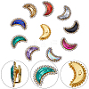 Gorgecraft 72Pcs 9 Colors Crescent Moon Sew On Rhinestones FIND-GF0005-97-6