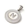 304 Stainless Steel Pendants STAS-I204-N-P-2