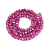 Transparent Electroplate Glass Beads Strands EGLA-Q131-01A-08-2