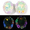 Luminous Polymer Clay Glass Rhinestone Beads CLAY-H003-05D-1