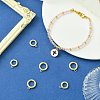 6Pcs 2 Styles Rack Plating Brass Spring Gate Clasps KK-CJ0002-61-6