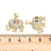 Brass Pave Cubic Zirconia Pendants KK-U009-02A-G-3