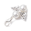 Angel Glass Pearl Pendant Decorations HJEW-JM02365-4