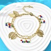 Brass Oval Link Multi-strand Bracelets BJEW-U040-01G-2