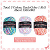 Gorgecraft 3 Rolls 3 Colors 3-Ply Crochet Yarn OCOR-GF0002-46-2