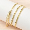 3MM Brass Curb Chain Necklaces NJEW-P339-03G-1