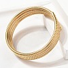 304 Stainless Steel Spring Multi-strand Bangles for Women BJEW-Z086-01G-02-3