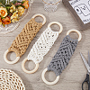 3Pcs 3 Colors Handmade Macrame Cotton Hanging Towel Holder AJEW-CN0006-37-4