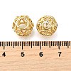 Brass Micro Pave Clear Cubic Zirconia European Beads KK-XCP0001-91G-2