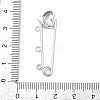 Heart Brass Brooch Findings KK-Z132-01P-01-3