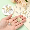 10Pcs 2 Colors Rack Plating Brass Pave Cubic Zirconia Pendants KK-YW0004-32-5