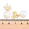 Valentine's Day Brass Clear Cubic Zirconia Dangle Stud Earrings EJEW-Z164-07G-01-5
