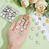 80Pcs 304 Stainless Steel Cabochon Connector Settings STAS-HY0001-89B-3