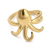 304 Stainless Steel Octopus Open Cuff Rings for Women STAS-Z101-13G-2