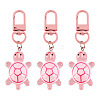 3Pcs Resin Tortoise Pendant Decorations HJEW-TA0001-39J-1